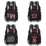 Stranger Things Large Black Backpack for School and Travelling