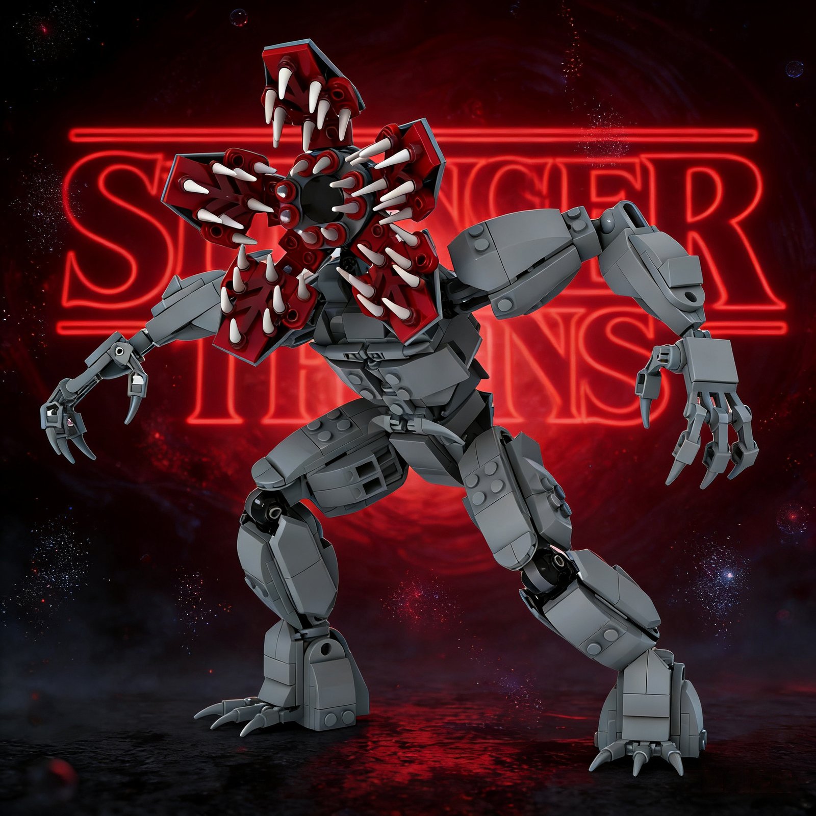 3 Stranger Things Demogorgon Building Set - 480 PCS Collectible Monster Figure - Image 1