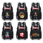 Roblox Large Black Backpack for School and Travelling