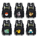 Pokémon Large Black Backpack for School and Travelling