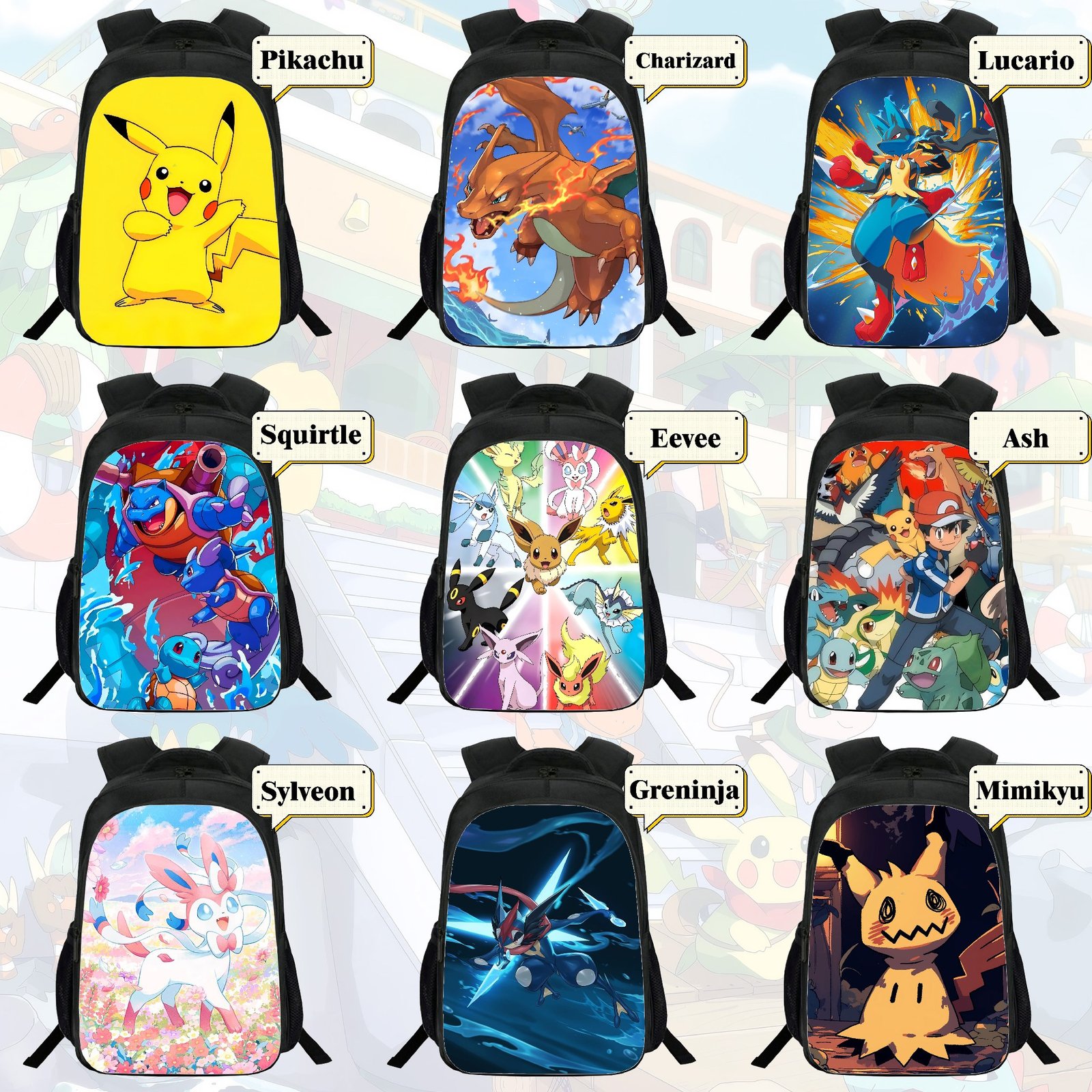 宝可梦3D背包主图 3D Kid Backpack for School - Image 1