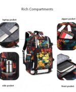 Pokémon Large Red and Blue Backpack for School and Travelling - Image 4